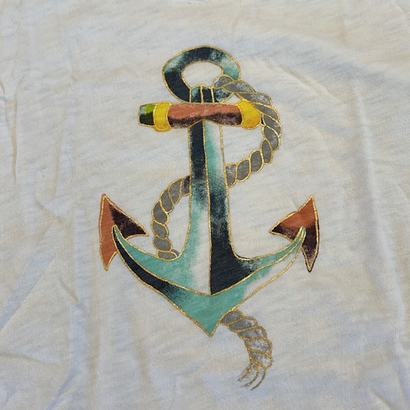 J. Crew white graphic anchor tee size xxs - Picture 2 of 5